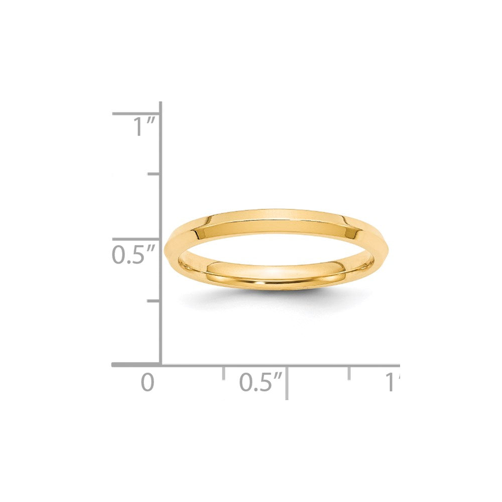 Solid 18K Yellow Gold 2.5mm Knife Edge Comfort Fit Men's/Women's Wedding Band Ring Size 13