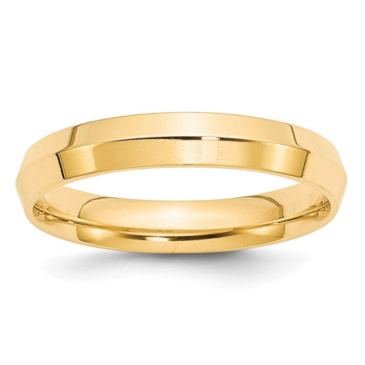 Solid 14K Yellow Gold 4mm Knife Edge Comfort Fit Men's/Women's Wedding Band Ring Size 4