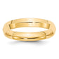 Solid 18K Yellow Gold 4mm Knife Edge Comfort Fit Men's/Women's Wedding Band Ring Size 10
