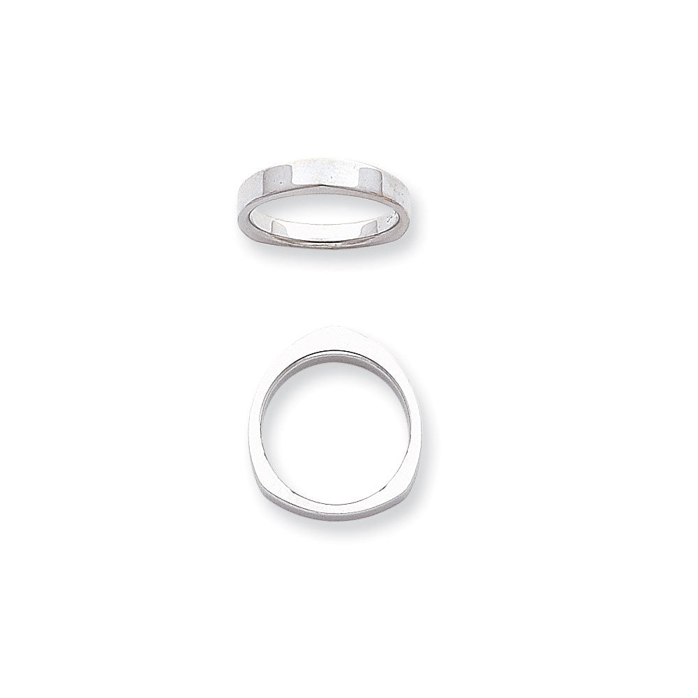 Solid 10K Yellow Gold White Gold Domed Square/Rocker Comfort Fit Men's/Women's Wedding Band Ring Size 6