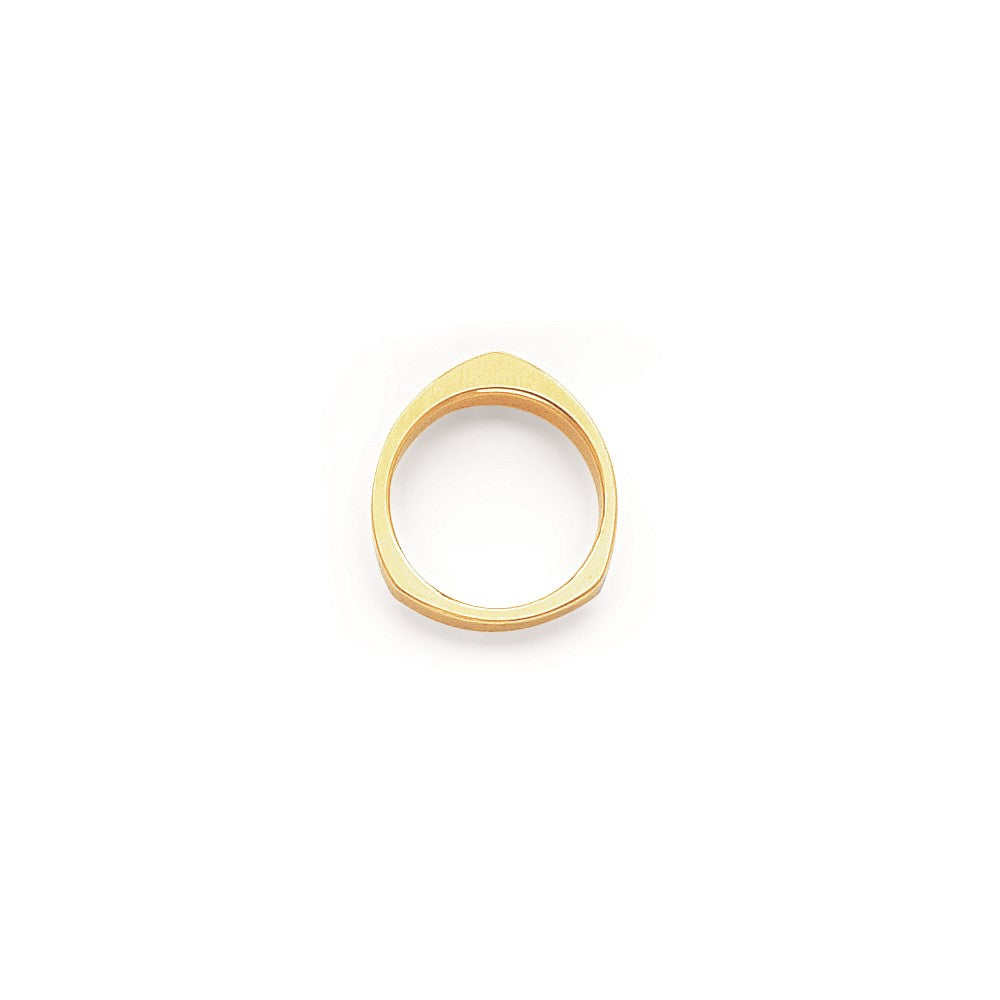 Solid 10K Yellow Gold Yellow Gold Domed Square/Rocker Comfort Fit Men's/Women's Wedding Band Ring Size 6