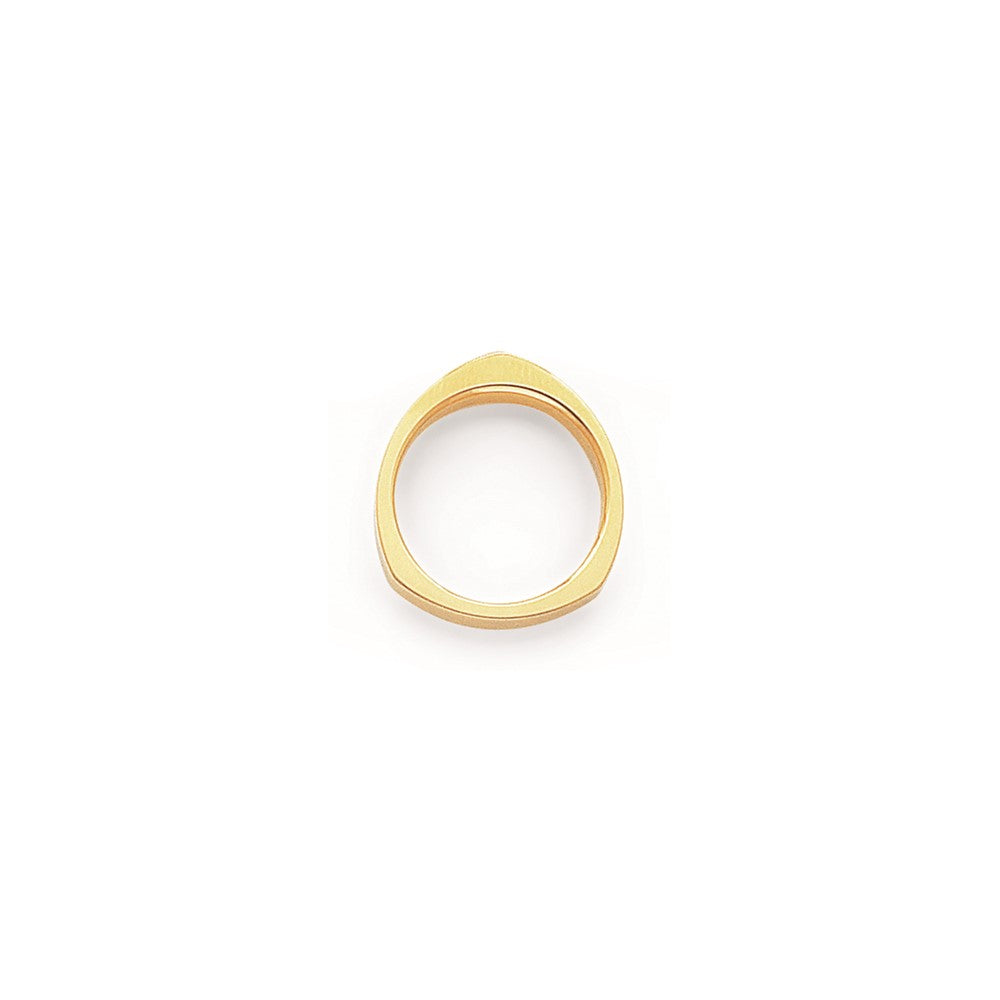 Solid 10K Yellow Gold Yellow Gold Flat Square/Rocker Comfort Fit Men's/Women's Wedding Band Ring Size 6