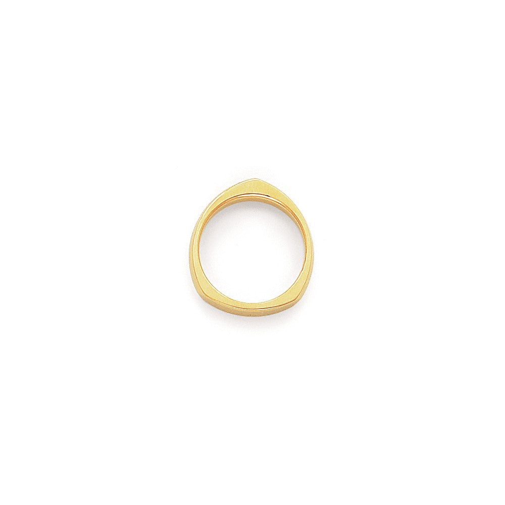 Solid 10K Yellow Gold Yellow Gold Knife Edge Square/Rocker Men's/Women's Wedding Band Ring Size 6
