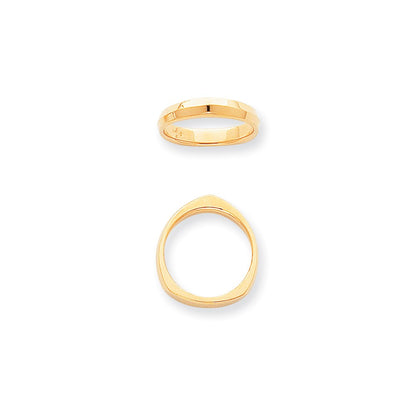 Solid 10K Yellow Gold Yellow Gold Knife Edge Square/Rocker Men's/Women's Wedding Band Ring Size 6
