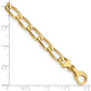 Solid 14K Yellow Gold 20 inch 5.9mm Hand Polished Fancy Open Link with Fancy Lobster Clasp Chain Necklace