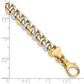 Solid 14K Two-tone Gold 24 inch 6.85mm Hand Polished Fancy Link with Fancy Lobster Clasp Chain Necklace