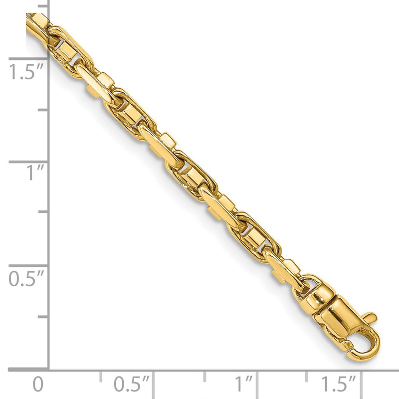 Solid 14K Yellow Gold 8.5 inch 3.8mm Polished Fancy Link with Lobster Clasp Bracelet