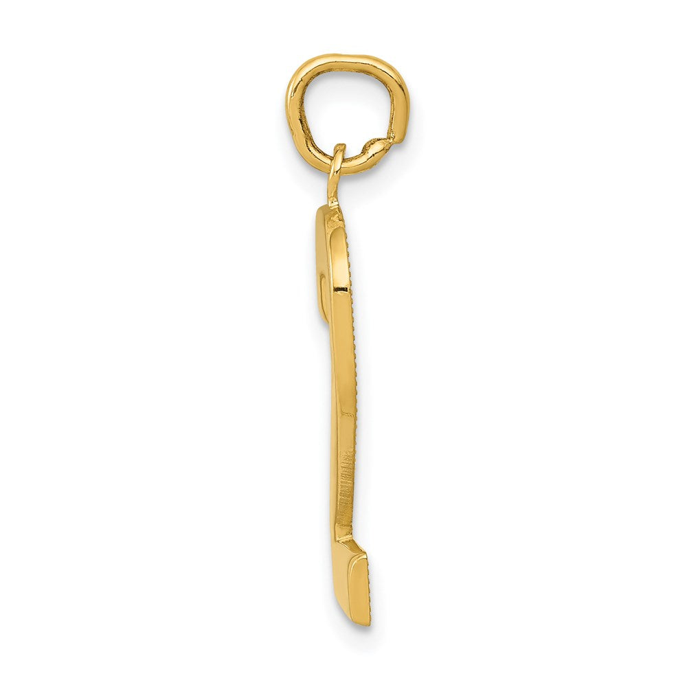 14k Yellow Gold  Large Polished Number 2 Charm