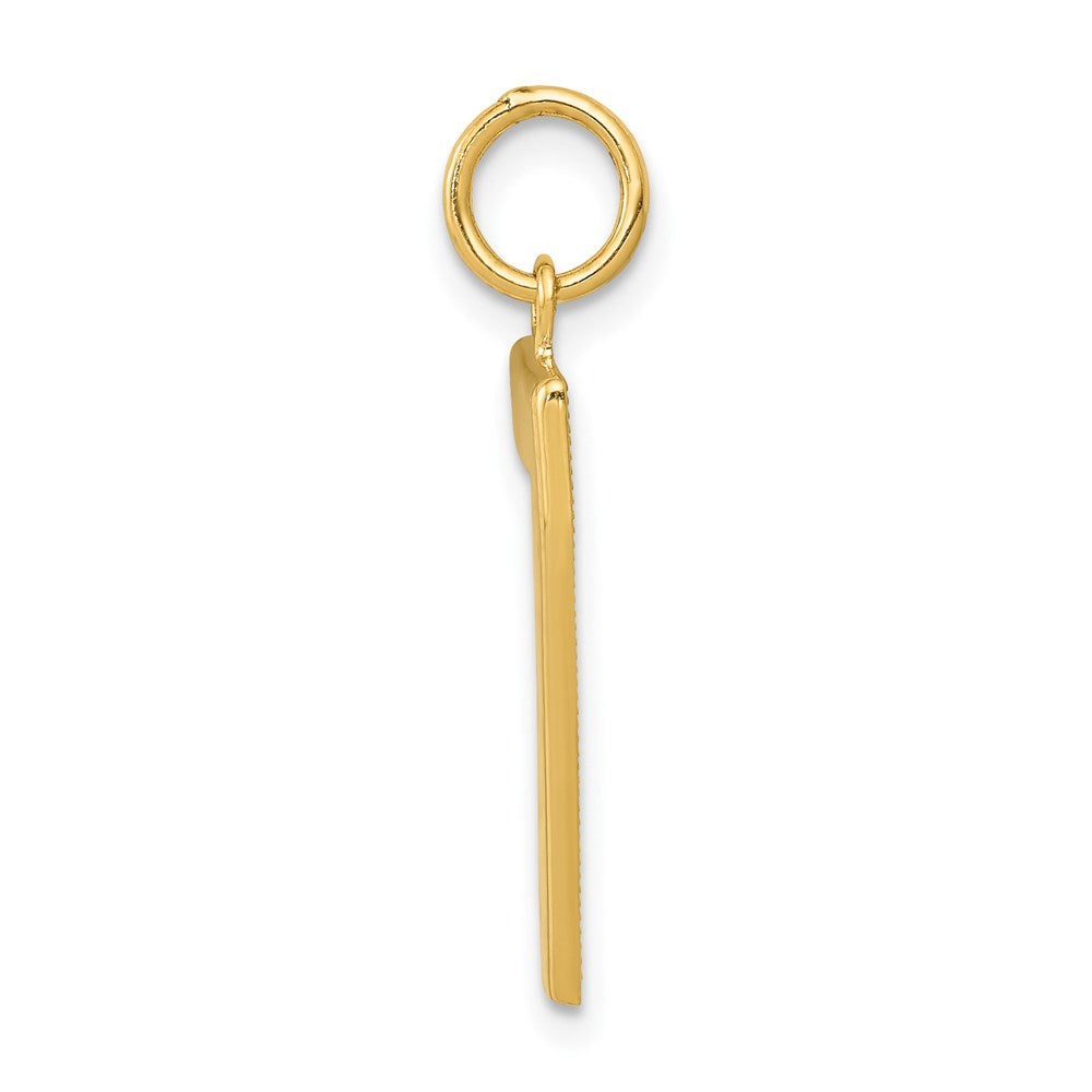 14k Yellow Gold  Large Polished Number 7 Charm