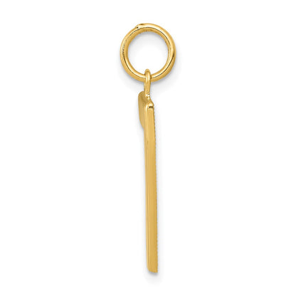 14k Yellow Gold  Large Polished Number 7 Charm