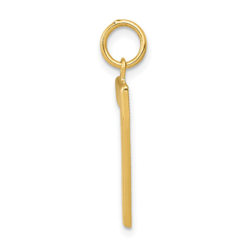 14k Yellow Gold  Large Polished Number 7 Charm