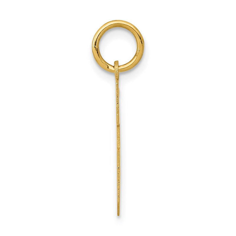 14k Yellow Gold Small Polished Number 15 Charm