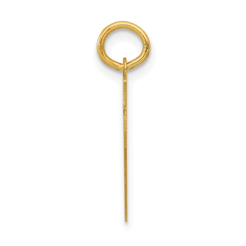 14k Yellow Gold Small Polished Number 47 Charm