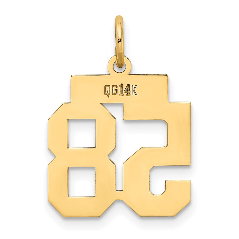 14k Yellow Gold Small Polished Number 58 Charm