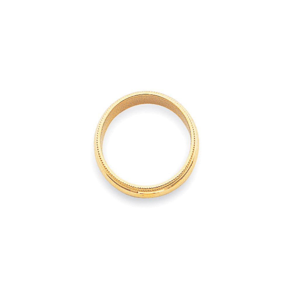 Solid 18K Yellow Gold 3mm Milgrain Half-Round Wedding Men's/Women's Wedding Band Ring Size 8