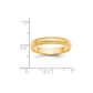 Solid 18K Yellow Gold 4mm Milgrain Half-Round Wedding Men's/Women's Wedding Band Ring Size 5.5