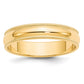 Solid 18K Yellow Gold 5mm Milgrain Half Round Men's/Women's Wedding Band Ring Size 13