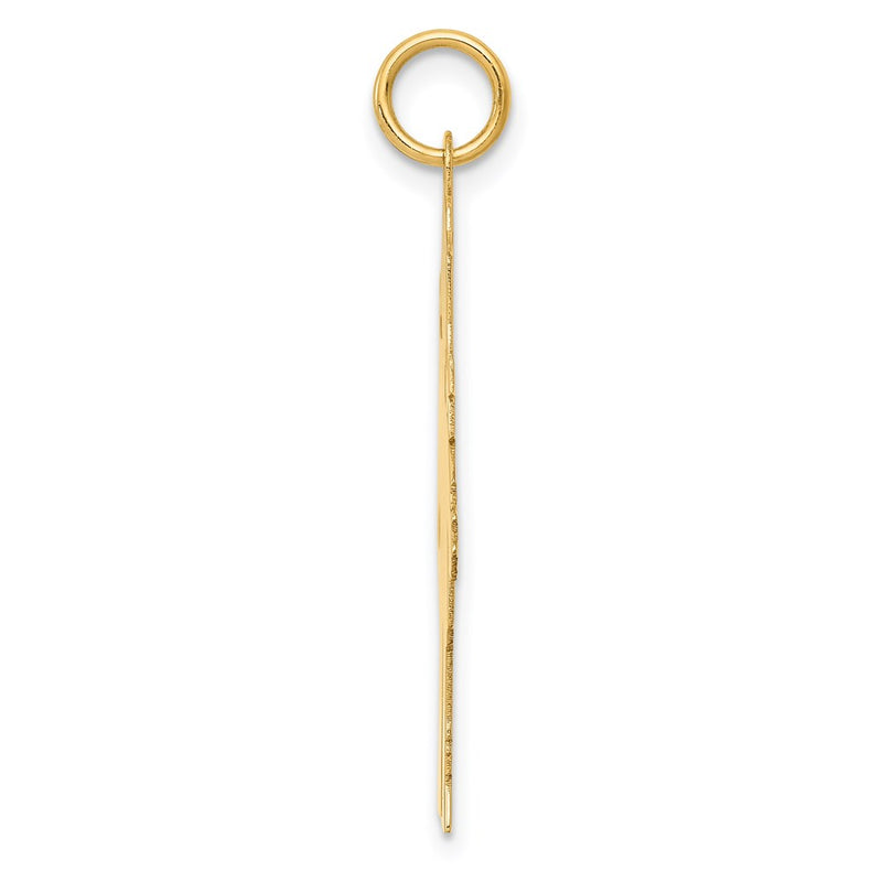 14k Yellow Gold Plain Polished Large Girl Charm