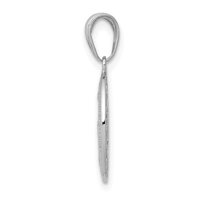 14k White Gold Miraculous Medal Pendant
