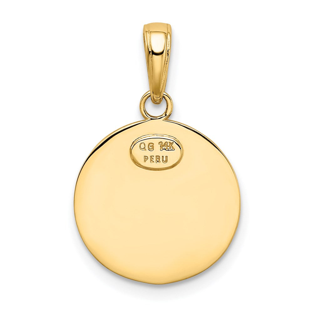 14k Yellow Gold Saint Christopher Medal Charm