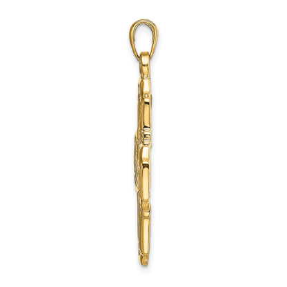 14k Yellow Gold Four-Way Medal Pendant