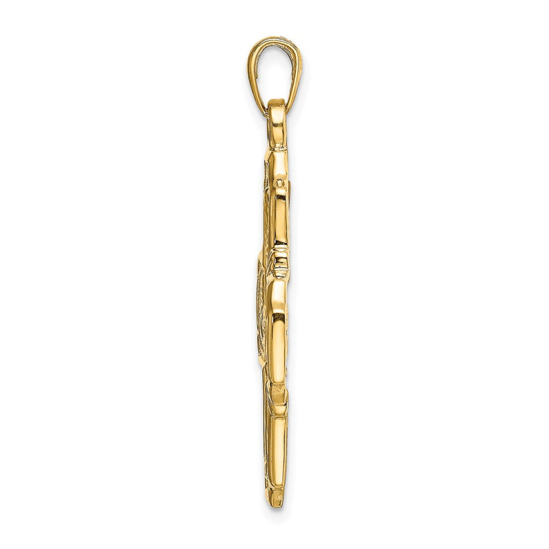 14k Yellow Gold Four-Way Medal Pendant