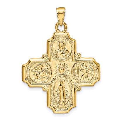 14k Yellow Gold Four-Way Medal Pendant