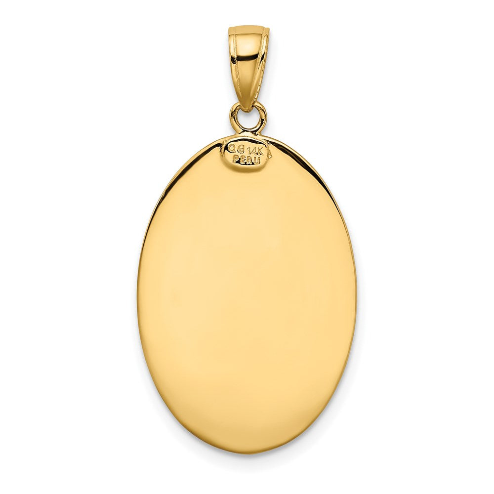 14k Yellow Gold Saint Christopher Medal Pendant