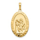 14k Yellow Gold Saint Christopher Medal Pendant