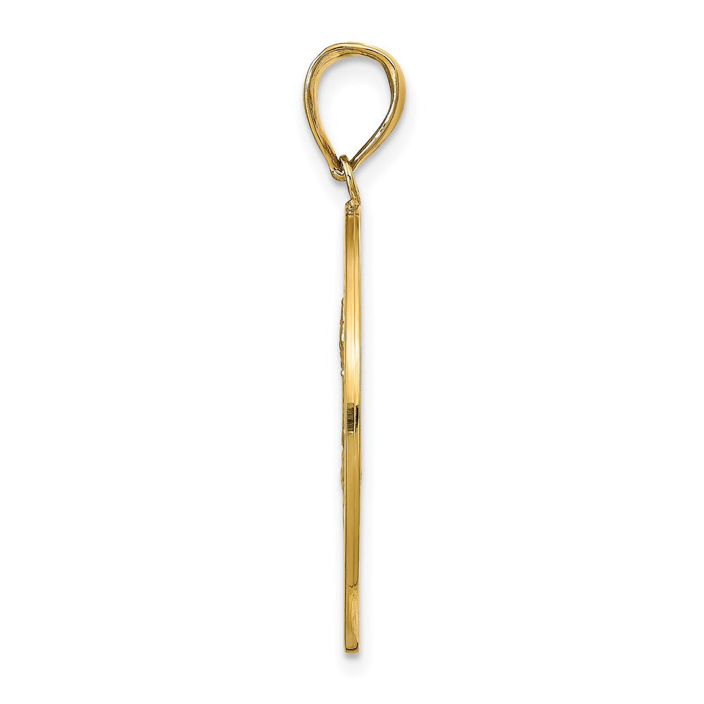 14k Yellow Gold Saint Christopher Medal Pendant