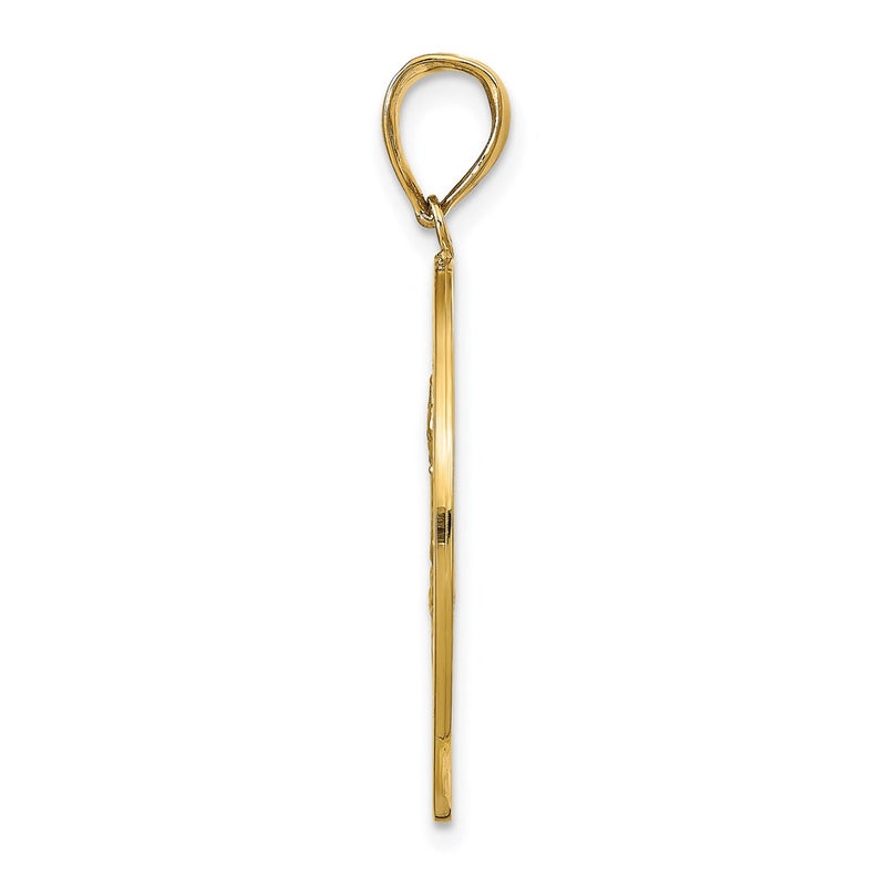 14k Yellow Gold Saint Christopher Medal Pendant