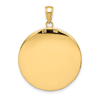 14k Yellow Gold Saint Christopher Medal Pendant