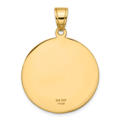 14k Yellow Gold Saint Christopher Medal Pendant