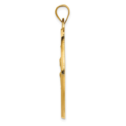 14k Yellow Gold Saint Christopher Medal Pendant