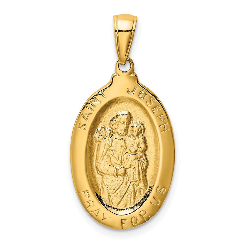 14k Yellow Gold Saint Joseph Medal Pendant