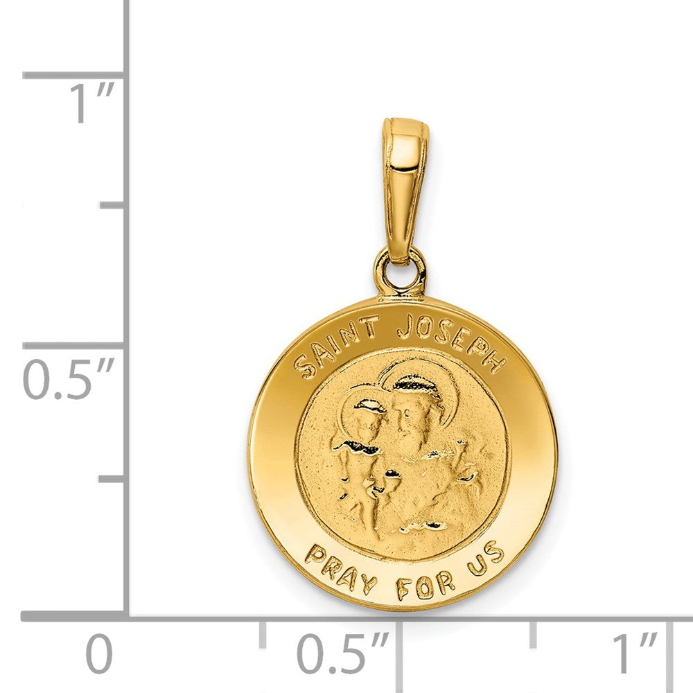 14k Yellow Gold Saint Joseph Medal Charm