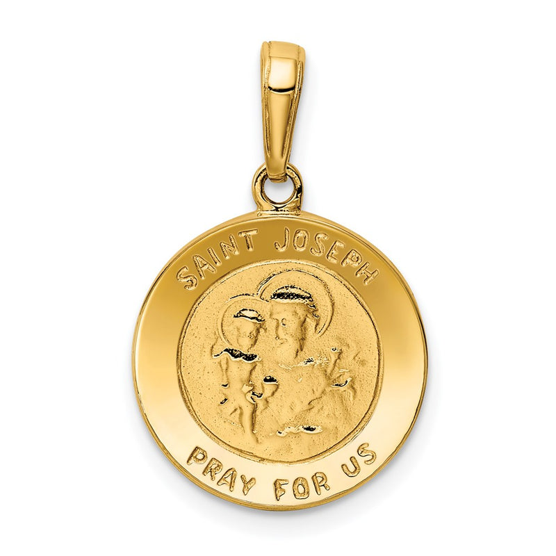 14k Yellow Gold Saint Joseph Medal Charm