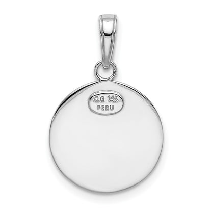 14k White Gold Saint Christopher Medal Charm