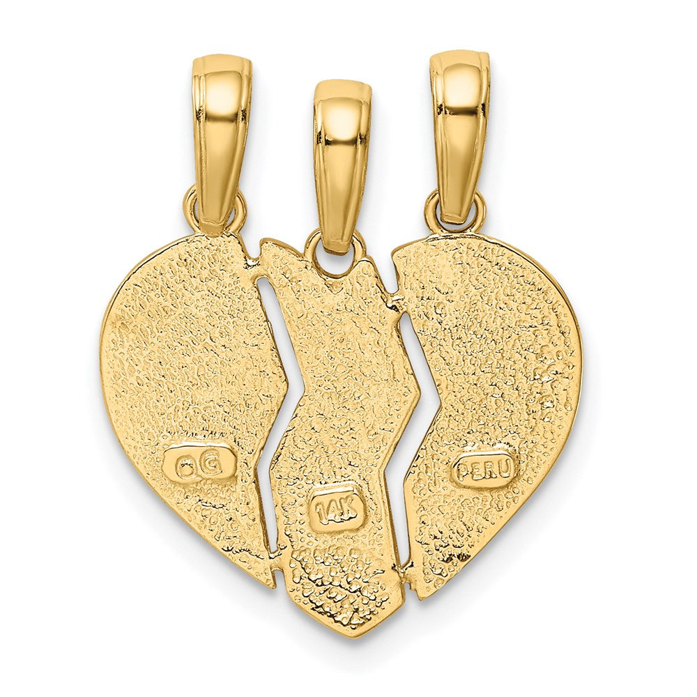14k Yellow Gold Break-apart BIG SIS-MOM-LIL SIS Charm