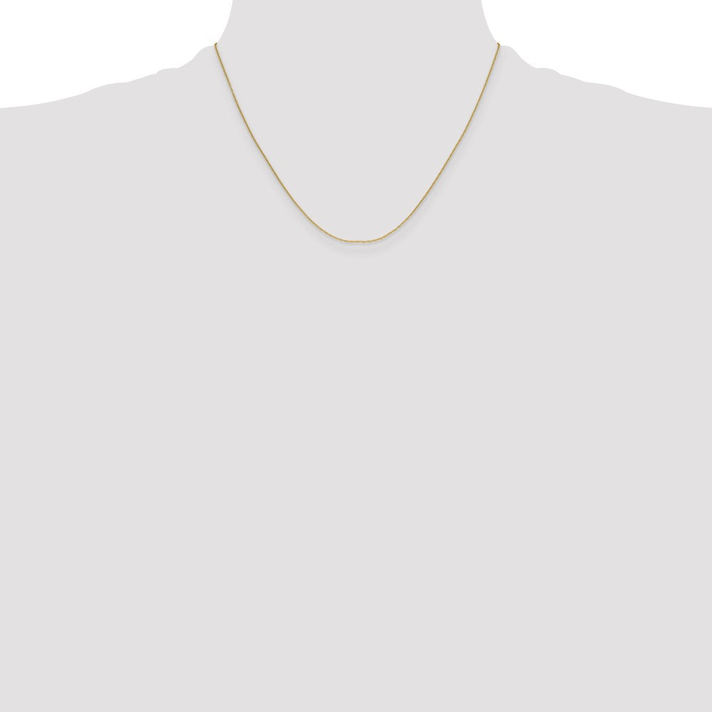 14K Yellow Gold 1.05mm Mariners Link Chain Necklace