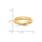 Solid 18K Yellow Gold 4mm Milgrain Comfort Fit Men's/Women's Wedding Band Ring Size 12