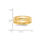 Solid 18K Yellow Gold 6mm Milgrain Comfort Fit Men's/Women's Wedding Band Ring Size 13