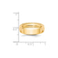 Solid 18K Yellow Gold 5mm Light Weight Milgrain Half Round Men's/Women's Wedding Band Ring Size 6