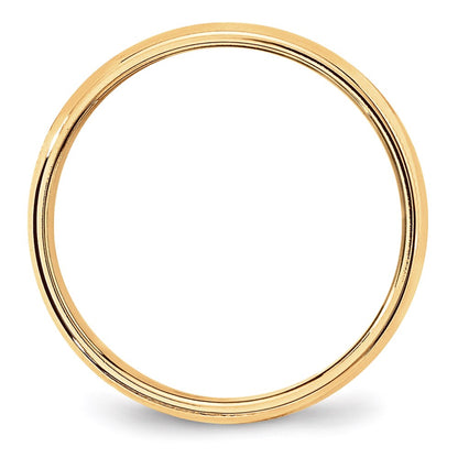 Solid 18K Yellow Gold 6mm Light Weight Milgrain Half Round Men's/Women's Wedding Band Ring Size 12.5