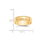 Solid 18K Yellow Gold 6mm Light Weight Milgrain Half Round Men's/Women's Wedding Band Ring Size 7