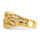 Solid 14K Yellow Gold Open Back Men's Nugget Ring
