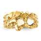 Solid 14K Yellow Gold Open Back Men's Nugget Ring
