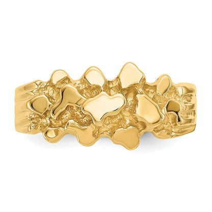 14K Yellow Gold Nugget Ring