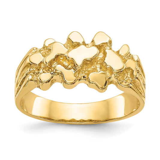 14K Yellow Gold Nugget Ring
