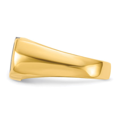 14K Yellow Gold Black Onyx Ring
